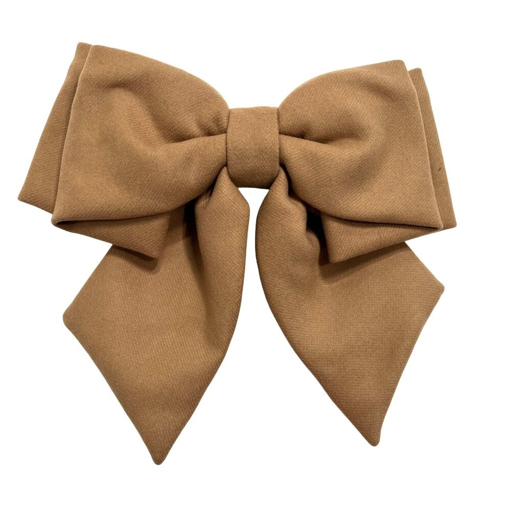 OLA. Noeud Court Hair Bow in Camel